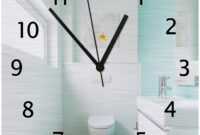 Wanduhr Aus Aluverbund Badezimmer Gästetoilette Innenansicht - Wc throughout Uhr Badezimmer Design